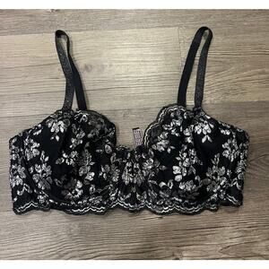 Victoria’s Secret Black and Silver Lace Bra